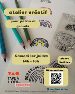 atelier créatif chez tape à l'oeil, magasin de vêtements de 0 à 14 ans.